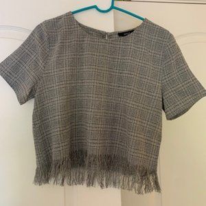 Fringed Box Top Crop Top